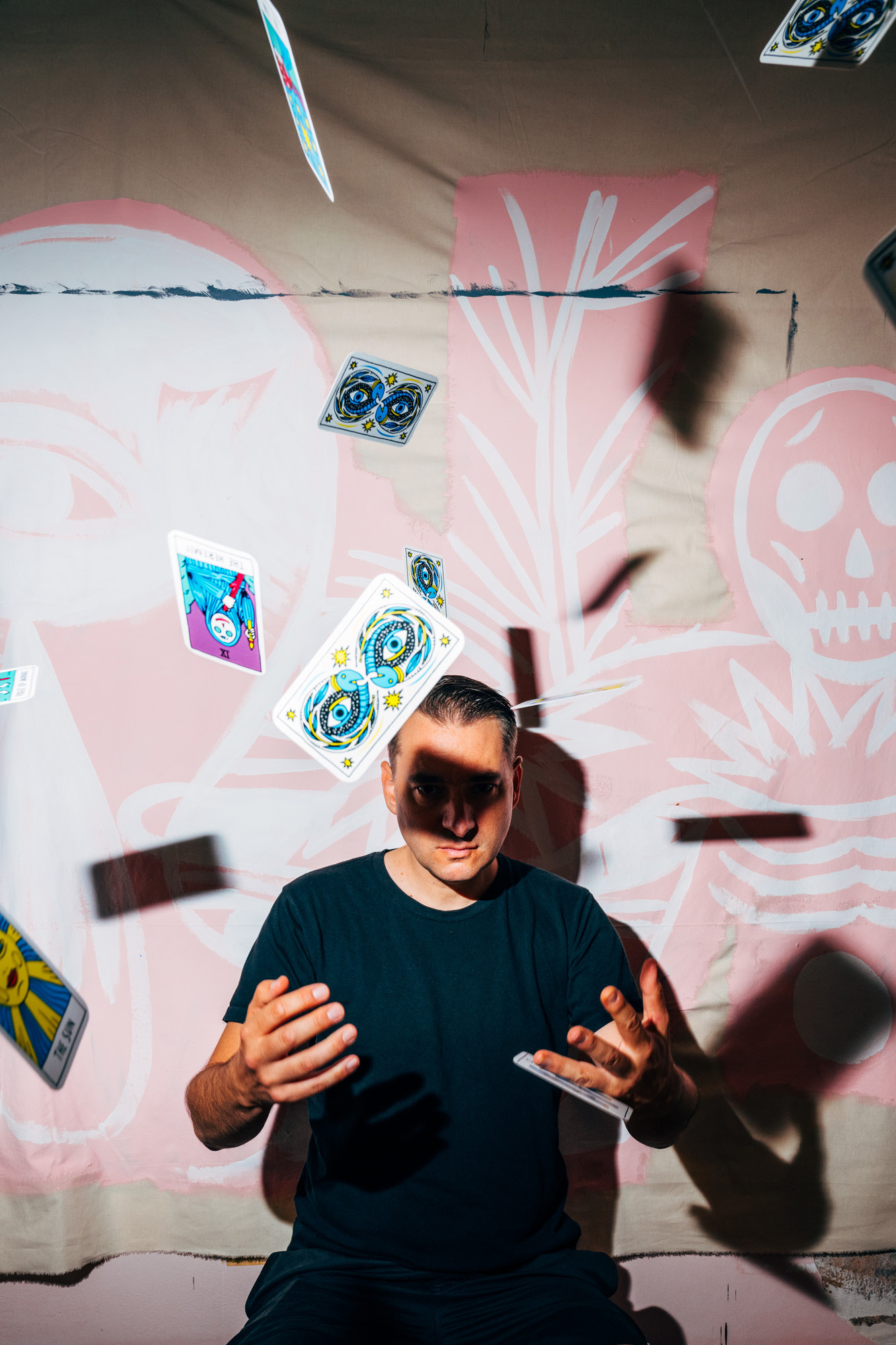 Manuel Osterholt, SuperBlast, in his Berlin studio